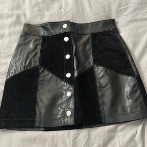 Forever 21 Leather and Suede Skirt